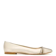 Балетки с эффектом металлик