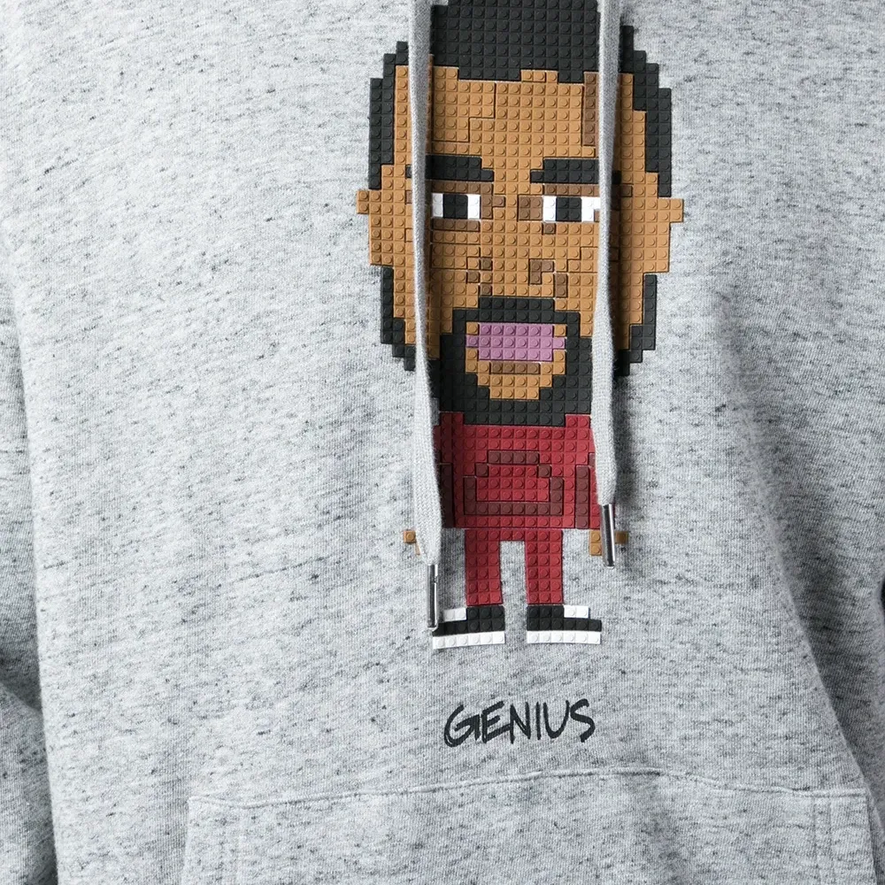 толстовка с капюшоном и принтом 'Genius'