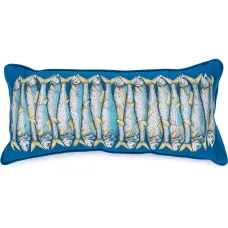 Подушка с принтом сардин