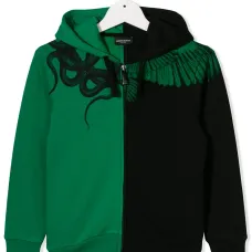 Толстовка в стиле колор-блок с принтом