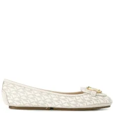 Балетки с металлическим логотипом и монограммой