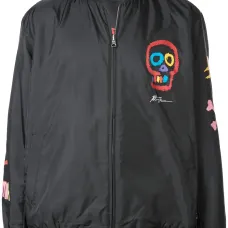 Куртка-бомбер с принтом черепа