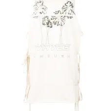 Удлиненная футболка с изображением пальм