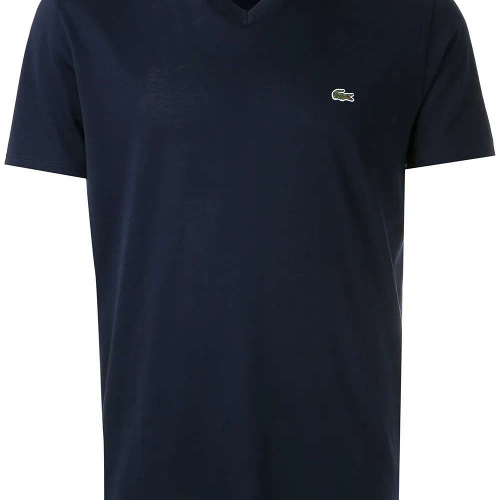 Футболка с V-образным вырезом и логотипом