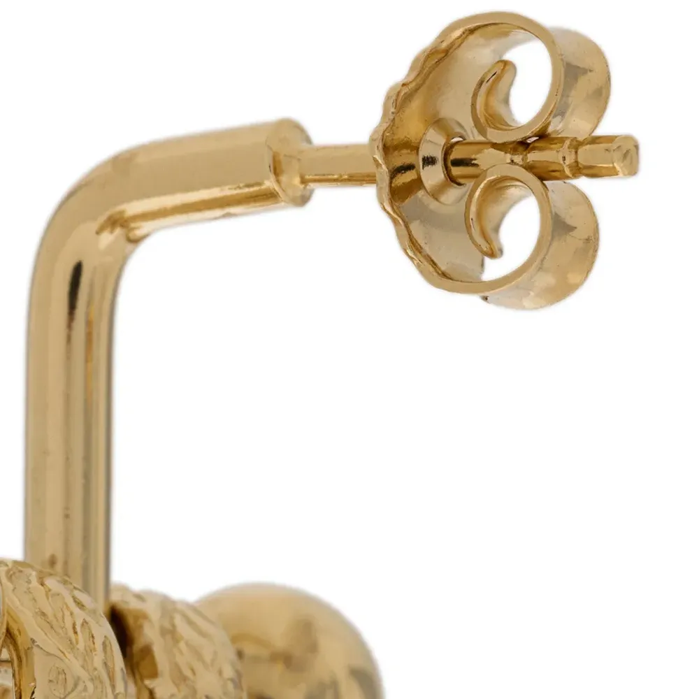 Серьги-кольца с логотипом