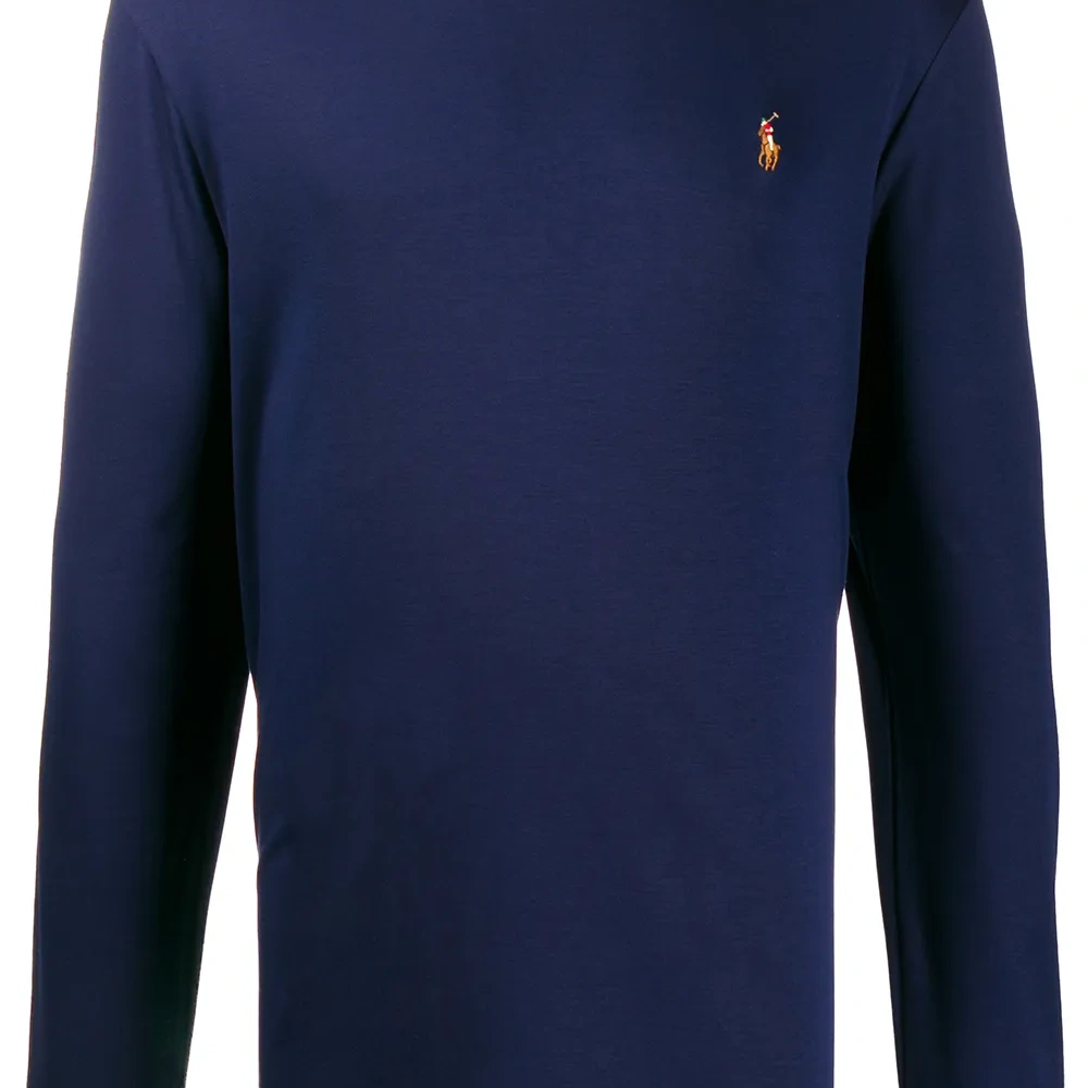 Футболка с длинными рукавами и вышитым логотипом