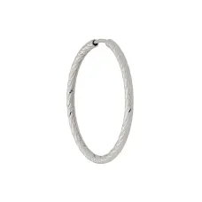 Круглая серьга Alba 25 мм из белого золота