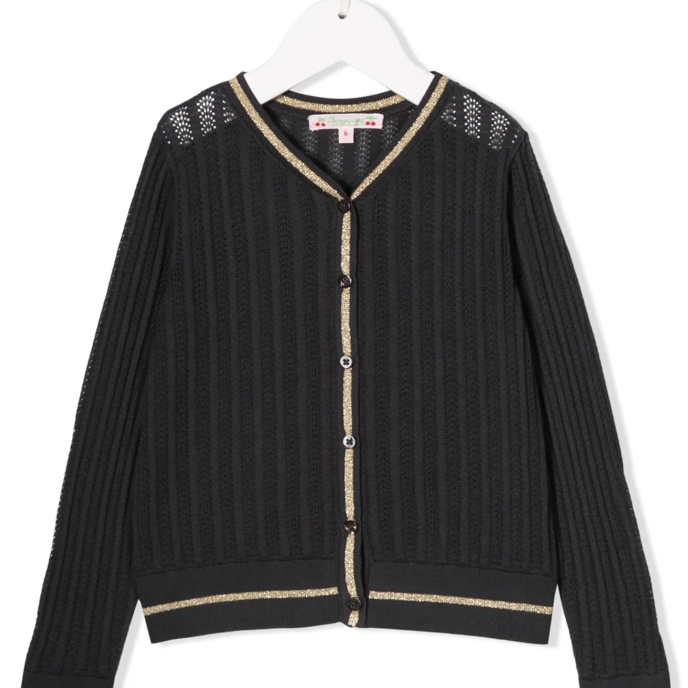 Трикотажный кардиган вязки кроше