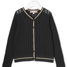 Трикотажный кардиган вязки кроше