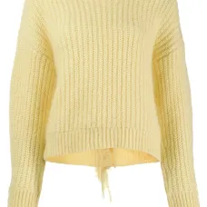 Трикотажный свитер с U-образным вырезом