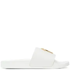 Шлепанцы с металлическим логотипом