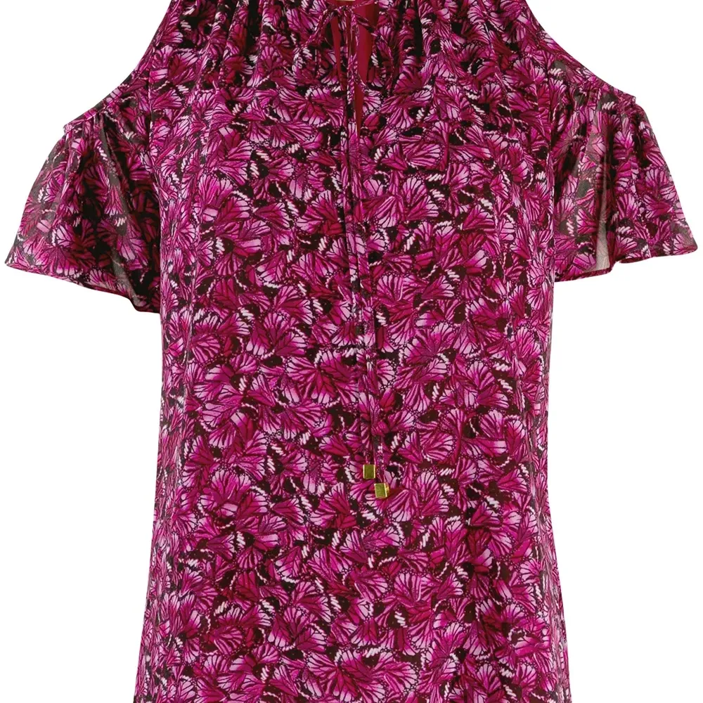 Топ с открытыми плечами и принтом