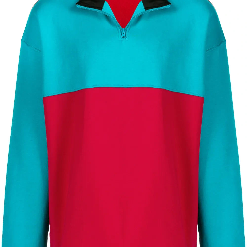 Флисовый джемпер с контрастными вставками