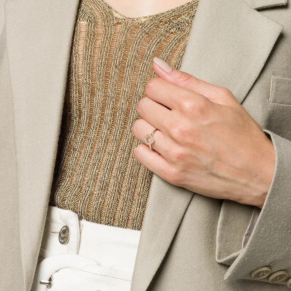 Riva mini Kite diamond stacking ring Riva mini Kite diamond stacking ring