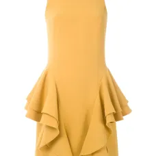 Платье без рукавов со вставками