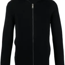 Шерстяной кардиган с капюшоном