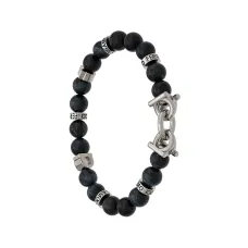 Браслет с полудрагоценными камнями и декором Gancini