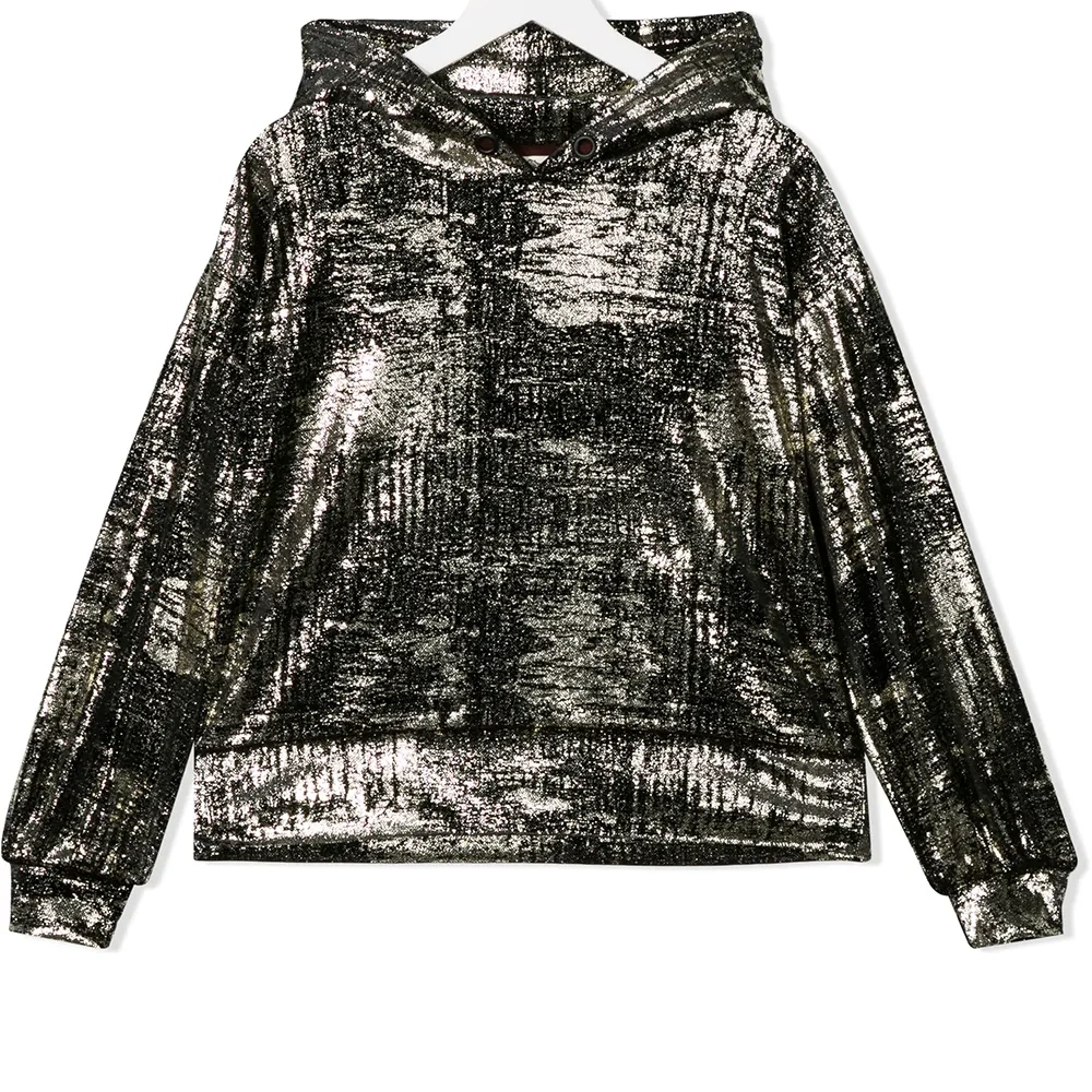 худи с эффектом металлик