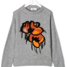 джемпер с цветочной вышивкой