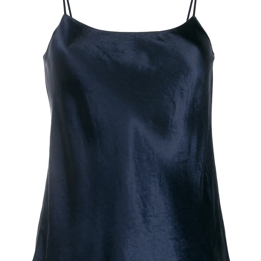 Атласный топ на бретелях