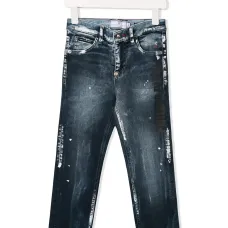 Джинсы с эффектом разбрызганной краски