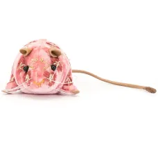 Мягкая игрушка в форме мыши с вышивкой