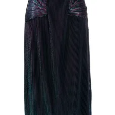 Плиссированная юбка с эффектом металлик