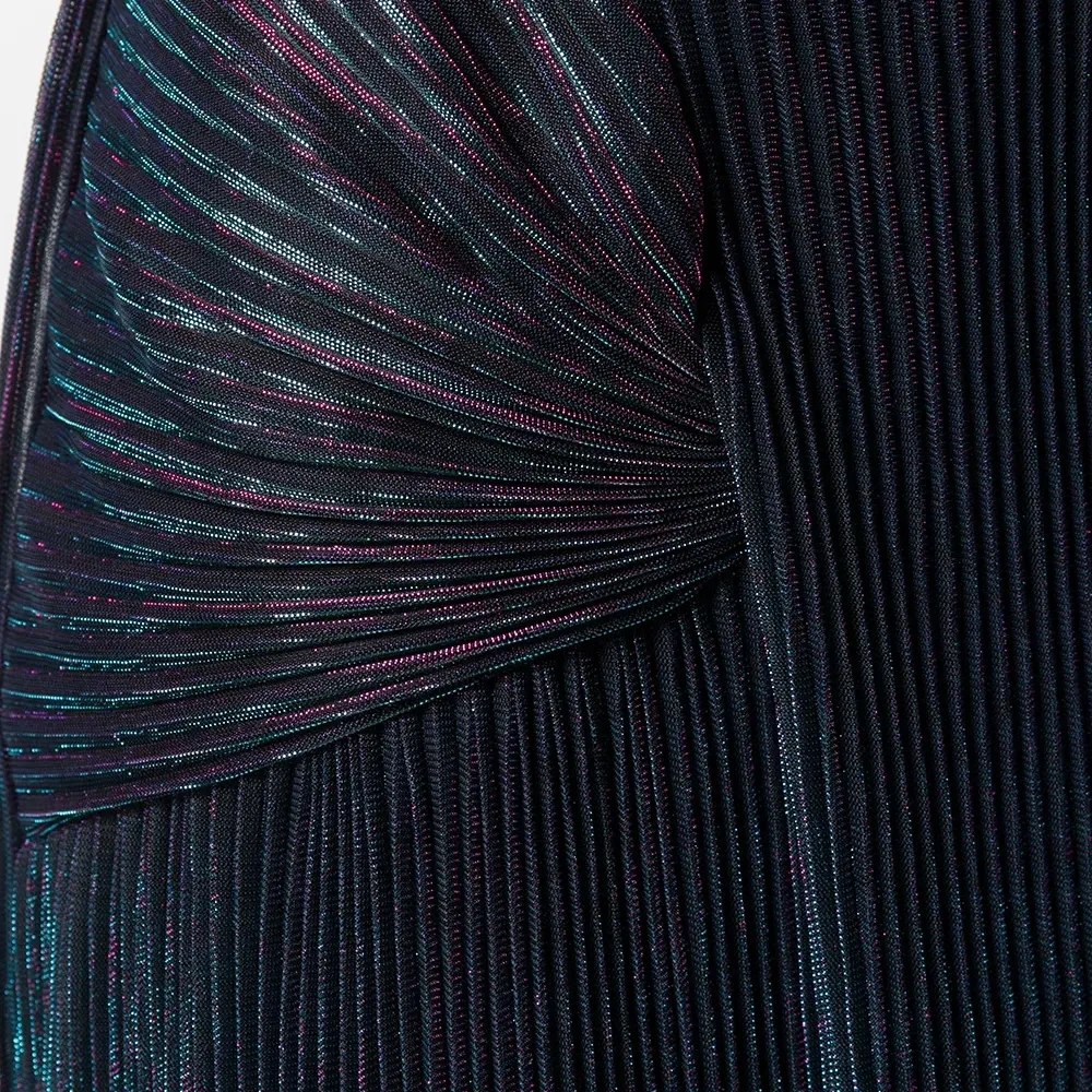 Плиссированная юбка с эффектом металлик