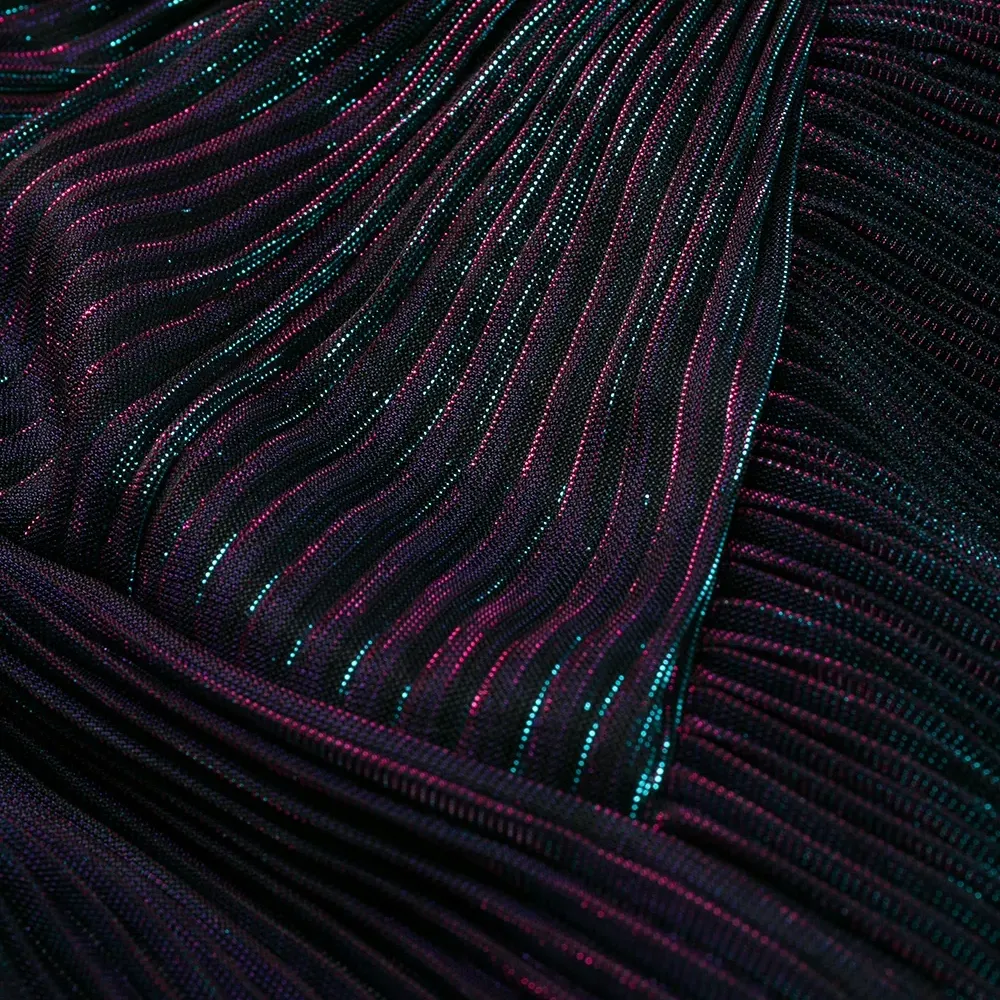 Плиссированная юбка с эффектом металлик