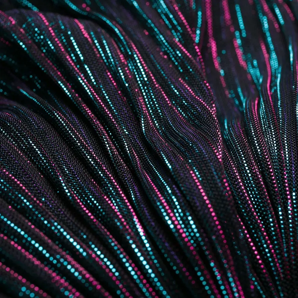 Плиссированная юбка с эффектом металлик