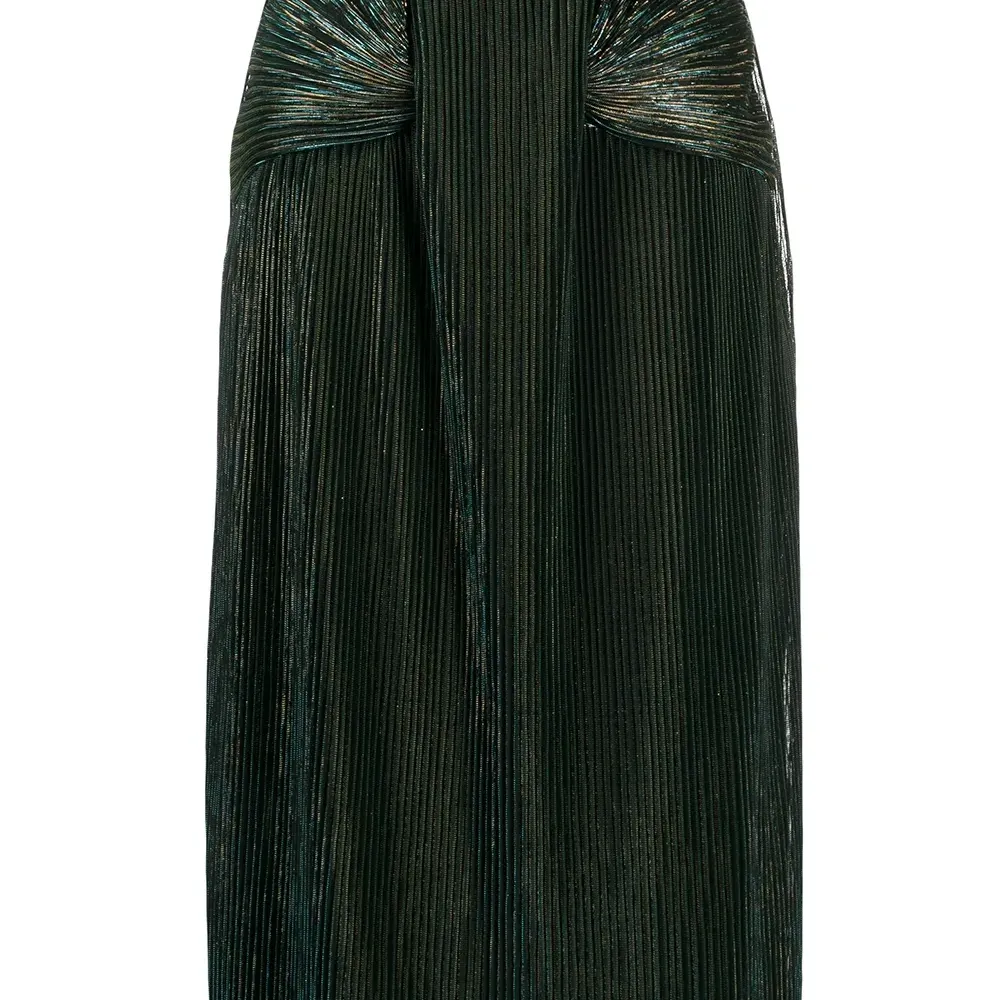 Плиссированная юбка миди с эффектом металлик Плиссированная юбка миди с эффектом металлик