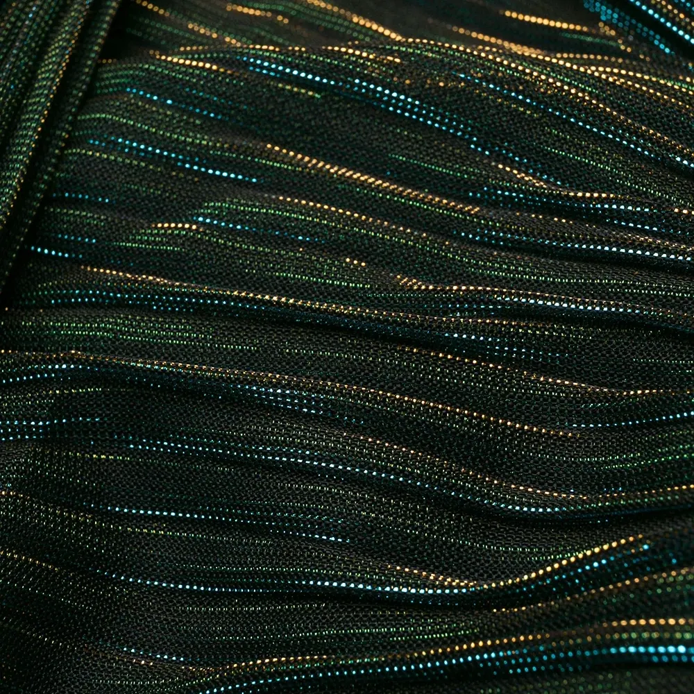 Плиссированная юбка миди с эффектом металлик Плиссированная юбка миди с эффектом металлик