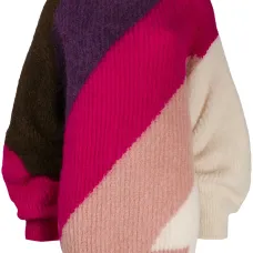 Джемпер оверсайз в диагональную полоску