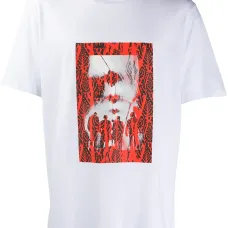 Футболка с контрастным принтом