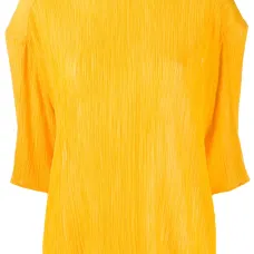 футболка с мелкой плиссировкой