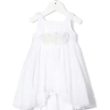 Асимметричное платье с цветочным декором Асимметричное платье с цветочным декором