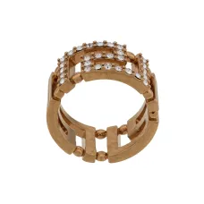 Кольцо Greca с кристаллами