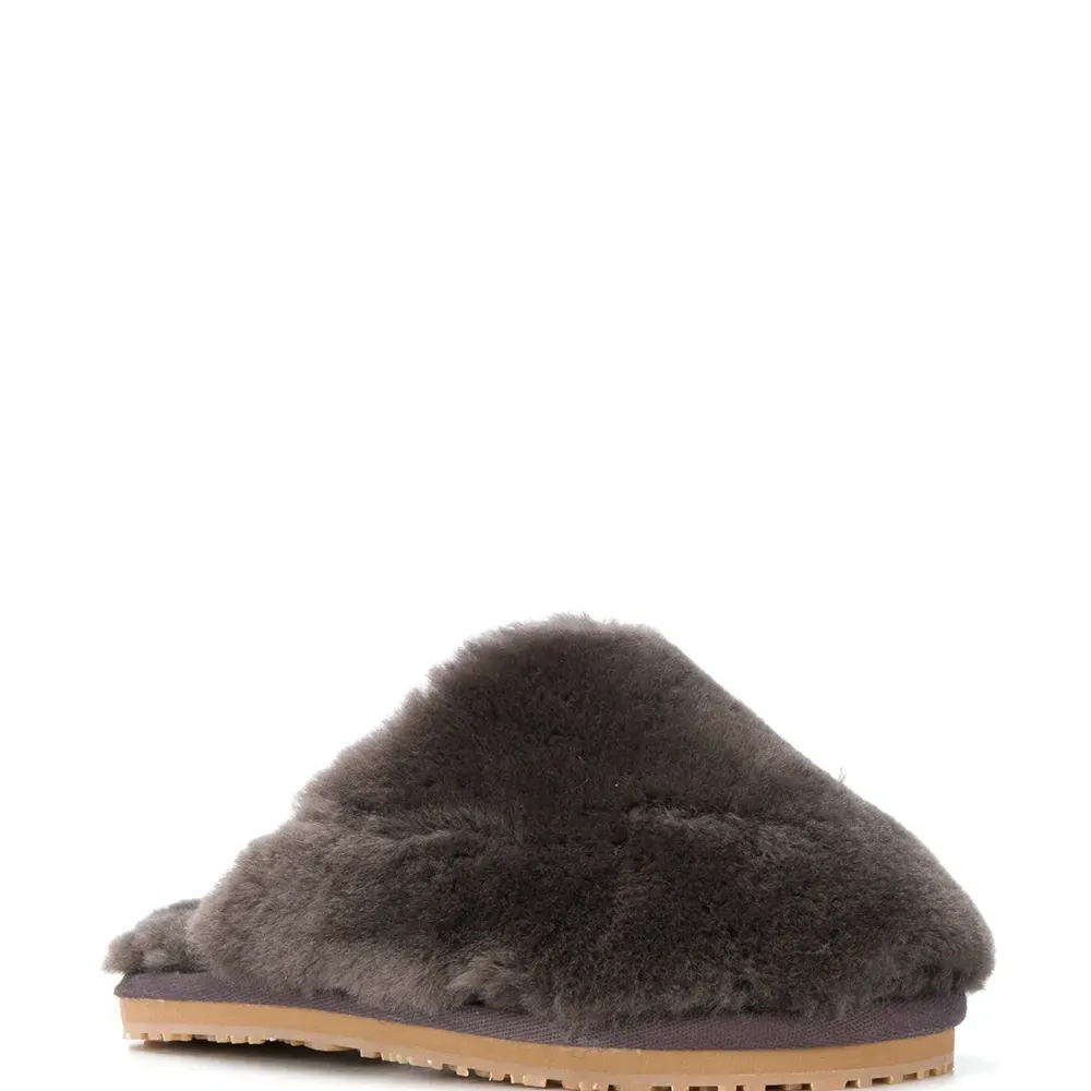 Шлепанцы с искусственным мехом