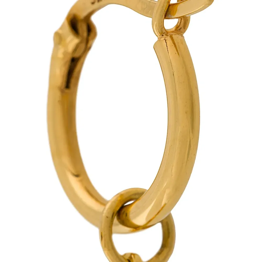 Серьги-кольца с подвесками в виде лезвия