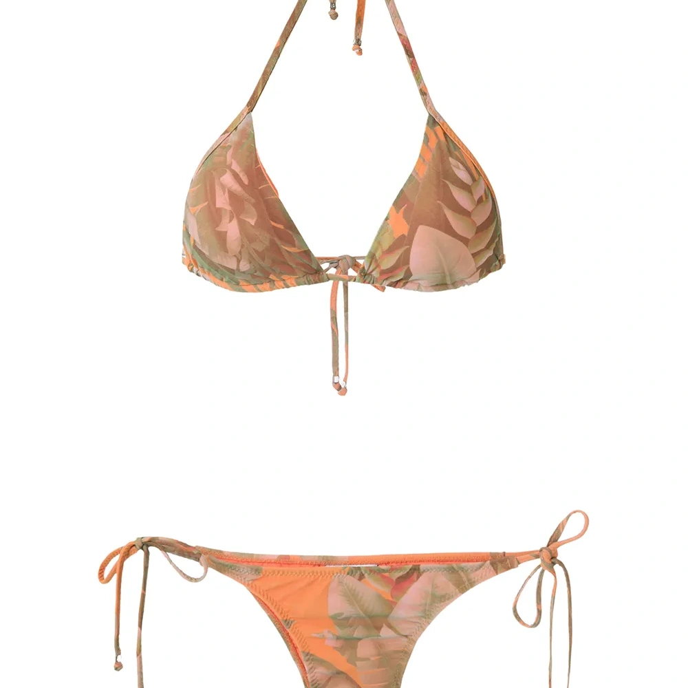 Бикини с принтом и треугольными чашками Бикини с принтом и треугольными чашками