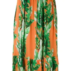 Юбка с оборками и принтом