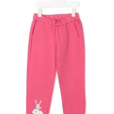 Спортивные брюки с эластичным поясом и принтом