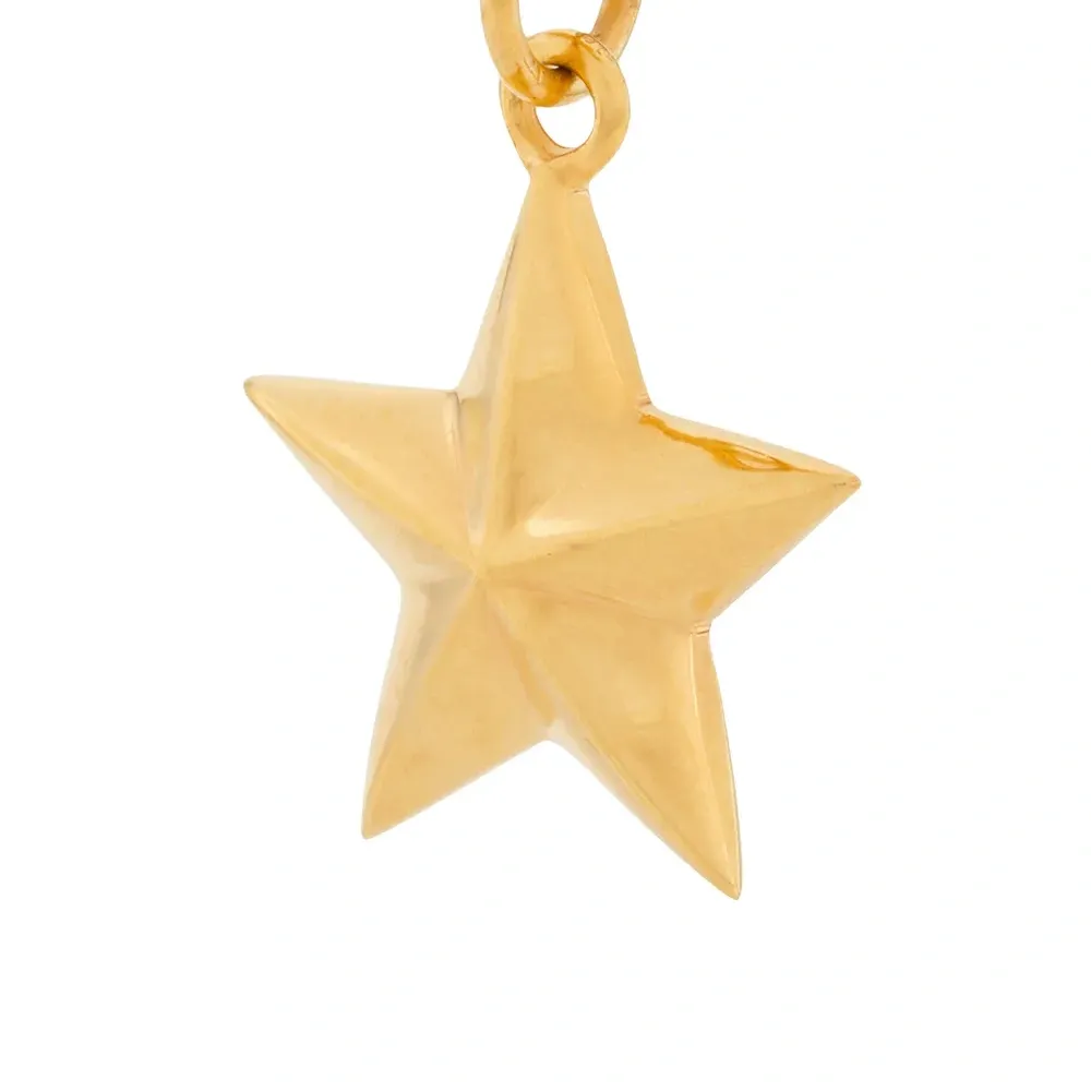 Серьги-кольца с подвеской в форме звезды