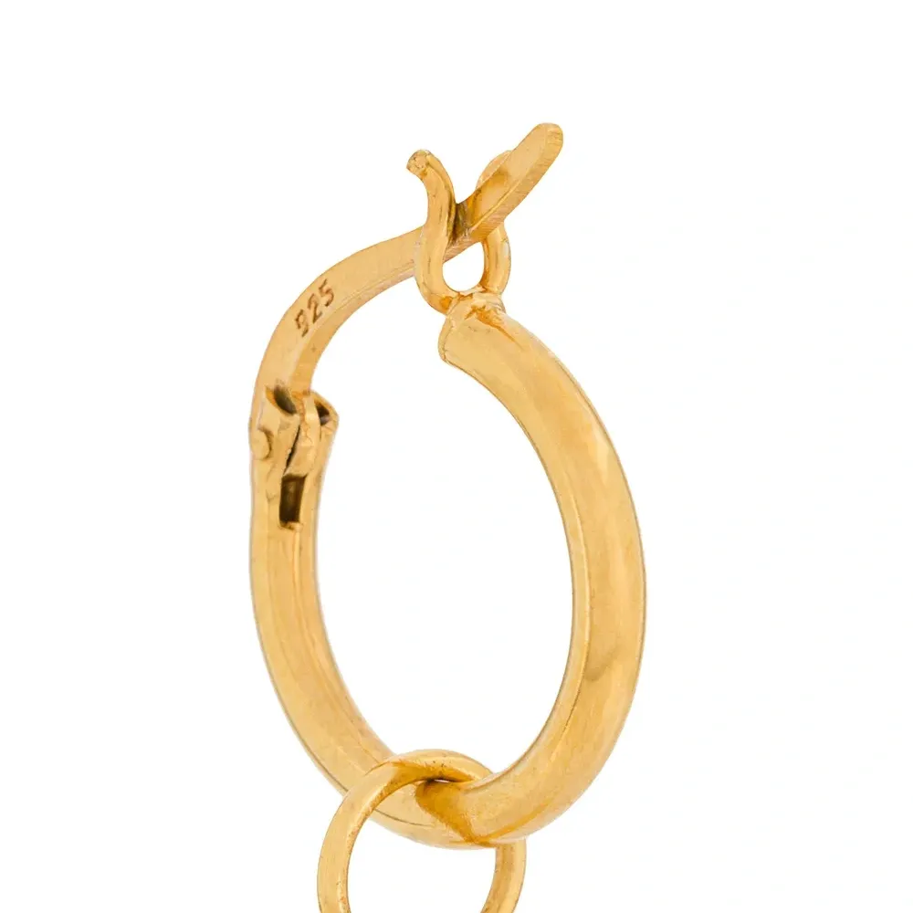 Серьги-кольца с подвеской в форме звезды