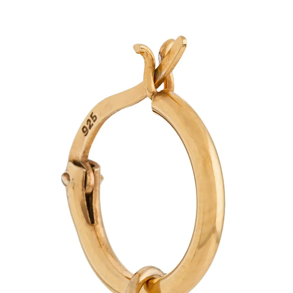 Серьги-кольца с подвеской в форме клешни