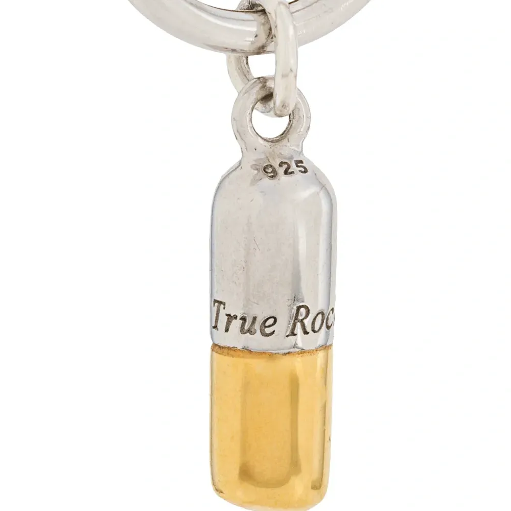 Серьги-кольца с подвеской в форме пилюли