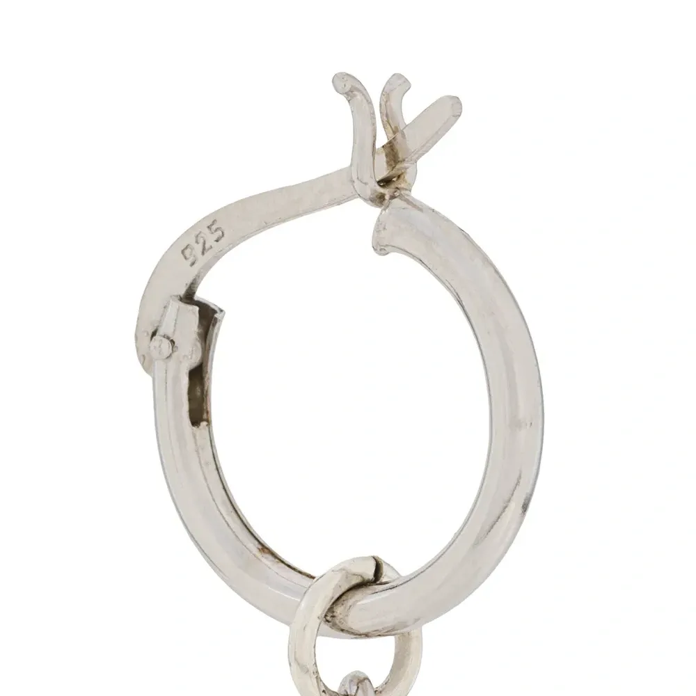 Серьги-кольца с подвеской в форме пилюли