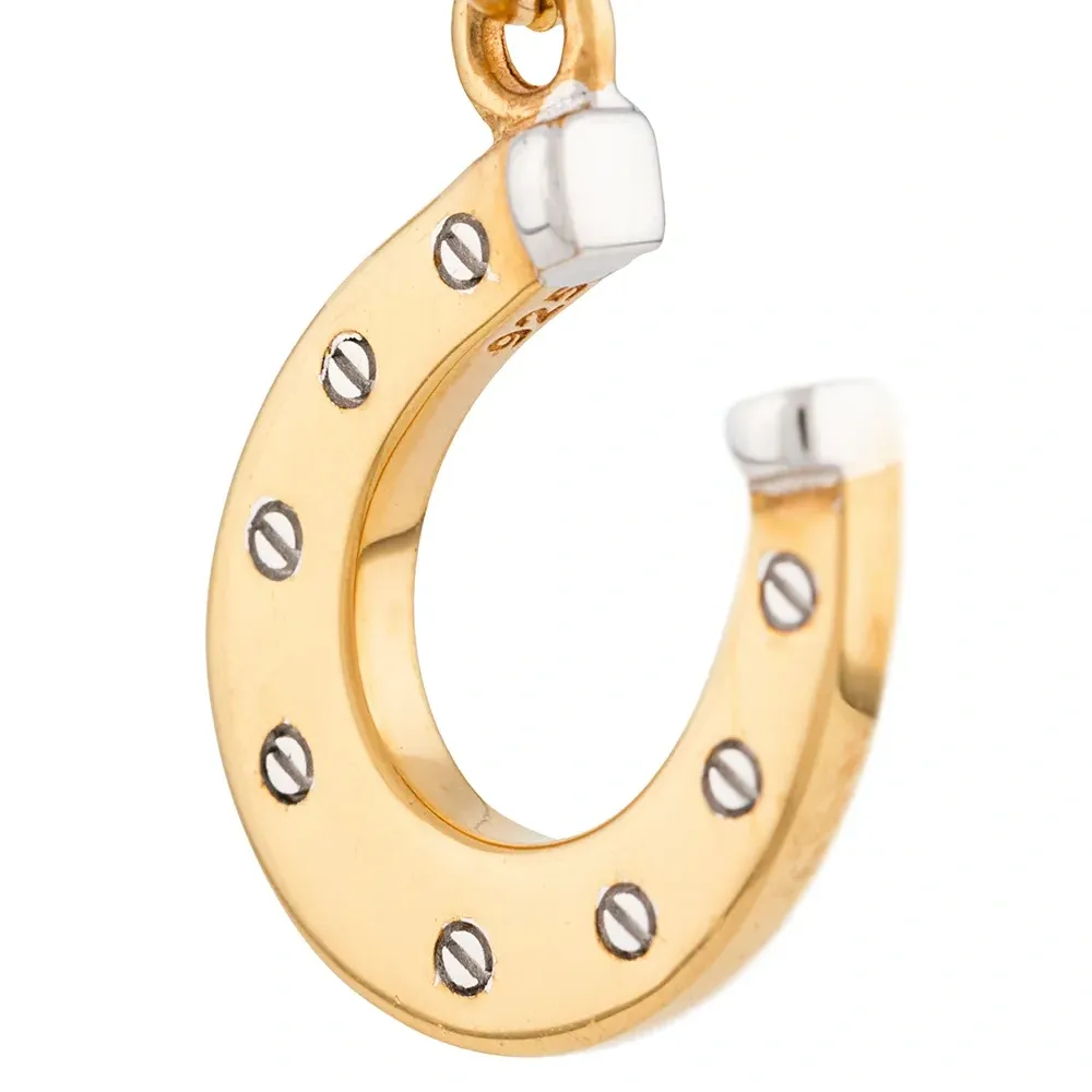 Единичная серьга с подвеской в форме подковы