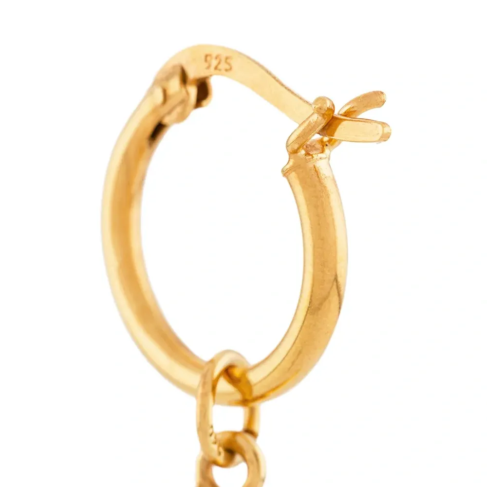 Единичная серьга с подвеской в форме подковы