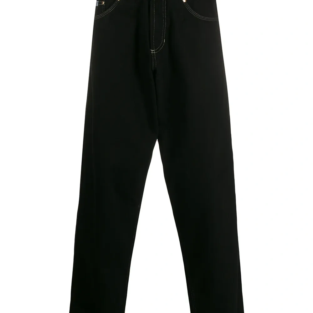 Джинсы широкого кроя с низким шаговым швом